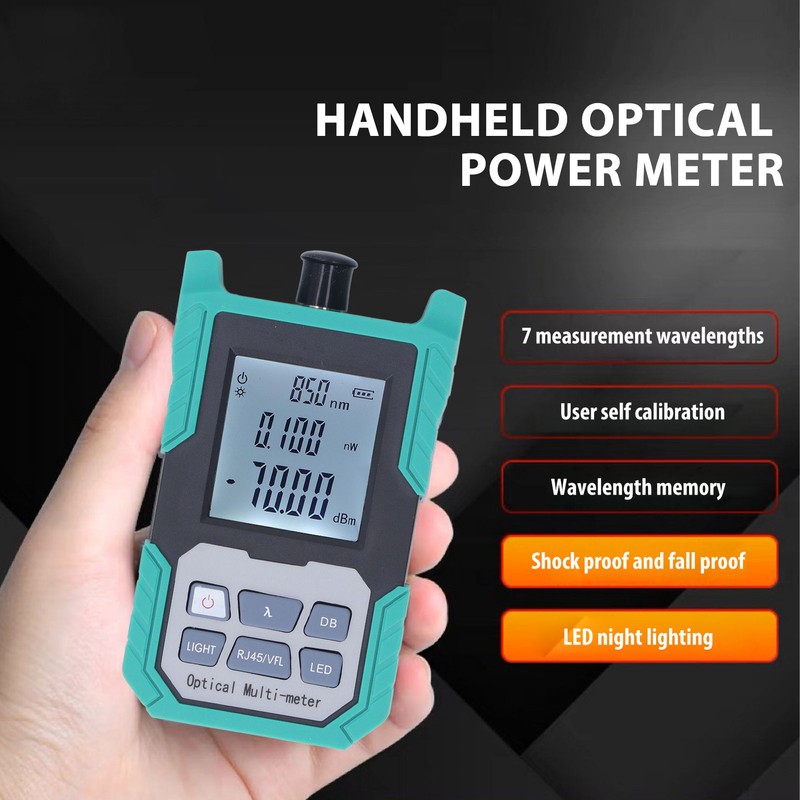 Optical Power Meter Mini Fiber Optic Cable Tester Multimeter High