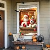 BlissYard Christmas Window Cover 31x47 Inch Santa and Polar Bear