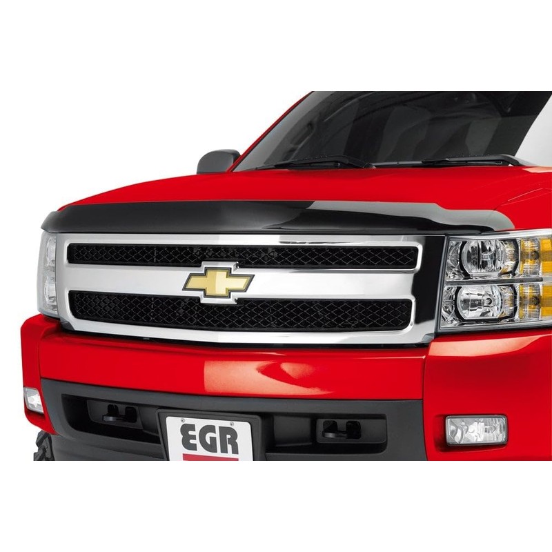 EGR 305401 SuperGuard Hood Guard Bug Deflector, Dark Smoke Finish,