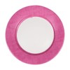 Caspari Linen Border Paper Dinner Plates in Fuchsia - 16