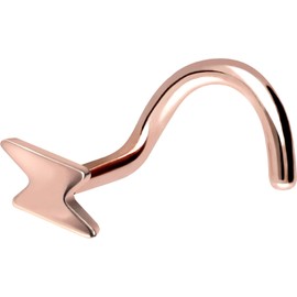 PIERCINGLINE Titanium Nose Piercing Spiral | Flash | Nose Stud | Choice of Colours, Titanium