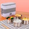 Electric Lunch Box Pluggable Heating Single / Double Layer Insulation