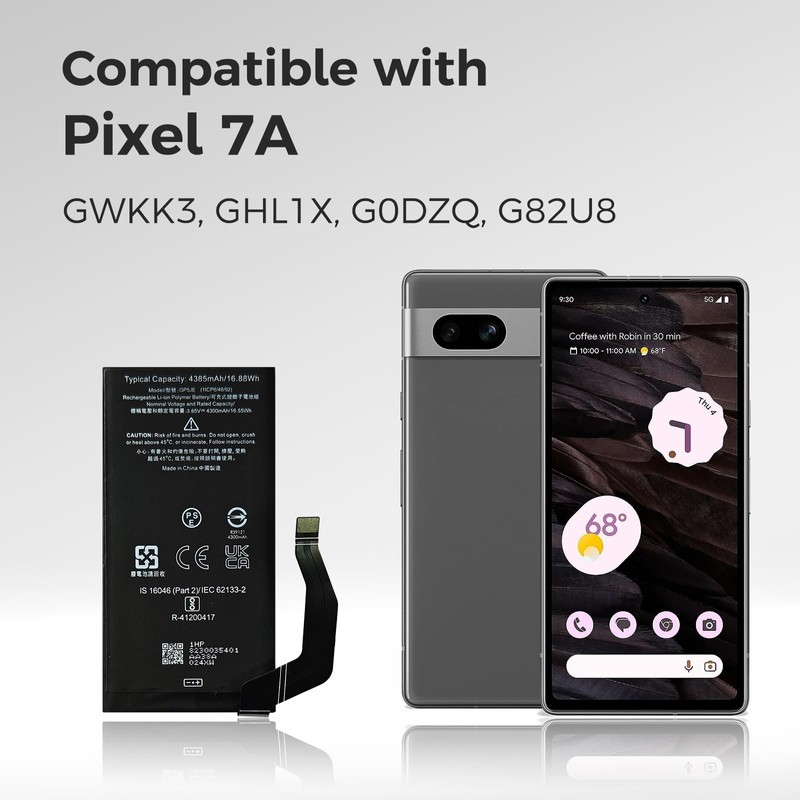 BATLABB New GP5JE Battery Compatible with Pixel 7A, with Instruction