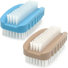 Nail Brush for Cleaning Fingernails Two Sided Hand Fingernail Scrub Brush Soft Stiff Nylon Bristles Nail Scrubber Clean Brushes for Men Women Kids,2 PCS