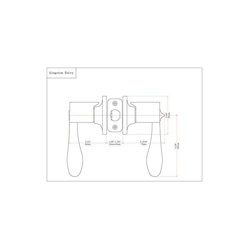 Designers Impressions Kingston Design Black Entry Lever with Matching Single