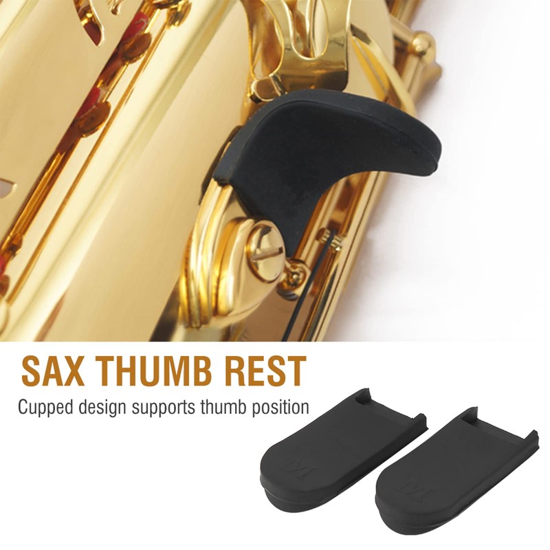 Haosie 2PCS Saxophone Thumb Rest, Comfortable Saxophone Thumb Finger Rest