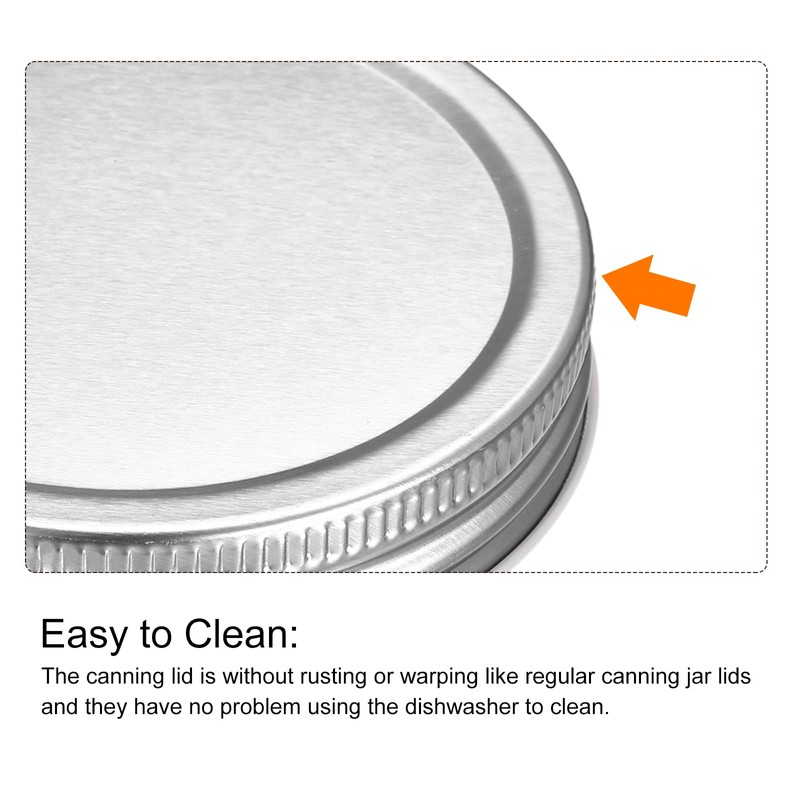QUARKZMAN Preserving Jar Lids, Pack of 16, Tinplate Mason Lids