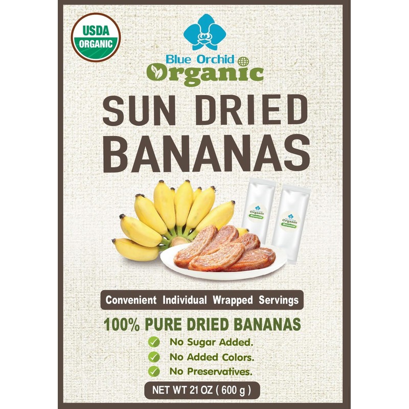 Organic Sun Dried Bananas Value Pack - Dried Fruit Individual