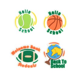 Back to School Shoe Charms, PVC Decorative Accessories for Shoes and Wristbands, First Day School Party Supplies (16pcs back to school tool)