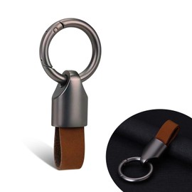 awlbed 1 PC Car Key Chain Ring, Universal Waterproof Metal Vehicle Key Storage Accessories for Truck SUV Car (Brown)