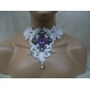 Ivory Lace Necklace Choker Collar Victorian Steampunk Nice Good Witch