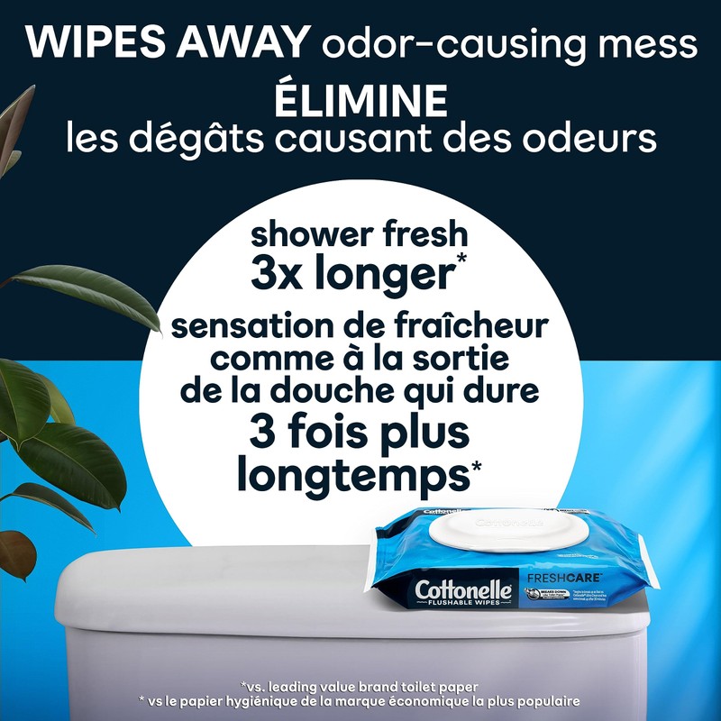 Cottonelle Flushable Wet Wipes for Adults, 1 Flip-Top Pack, 42