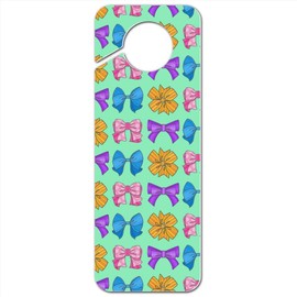 GRAPHICS & MORE Cute Girly Ribbon Bows Set Plastic Door Knob Hanger Sign