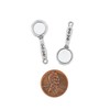 Bohemian Findings 4 Magnifying Glass Charms Antique Silver Tone Two