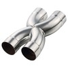 LCGP Universal 3" In/Out Crossover X Pipe 12" Length Stainless