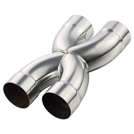 LCGP Universal 3" In/Out Crossover X Pipe 12" Length Stainless Steel Exhaust Pipe