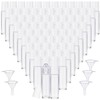 150 Pcs Glass Essential Oil Roller Bottles 10 ml, Clear,White