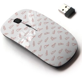 2.4G Wireless Mouse with Cute Pattern Design for All Laptops and Desktops with Nano Receiver - Men Shoes