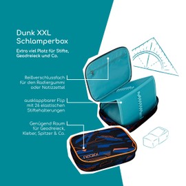 neoxx - Dunk Streetlight Runner Pencil Case - Made from Recycled PET Bottles - Space for One Set Square - Pencil Flap with 26 Pen Loops - Approx. 23.5 x 17 x 6.5 cm - for Boys
