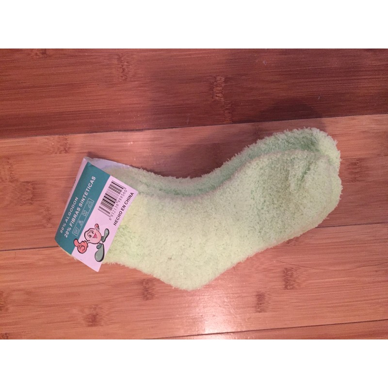 Jing Yuan Childrens Size 6-8 Algodon Socks 2/Pair-Packs (Lime)