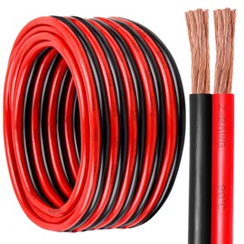 8 Gauge Wire 2 Conductors Copper Wire, 8 AWG Battery Cable Oxygen Free Copper Wire for Solar Panel, Automotive, Trailer, RV and Speaker (8 Gauge 5FT)