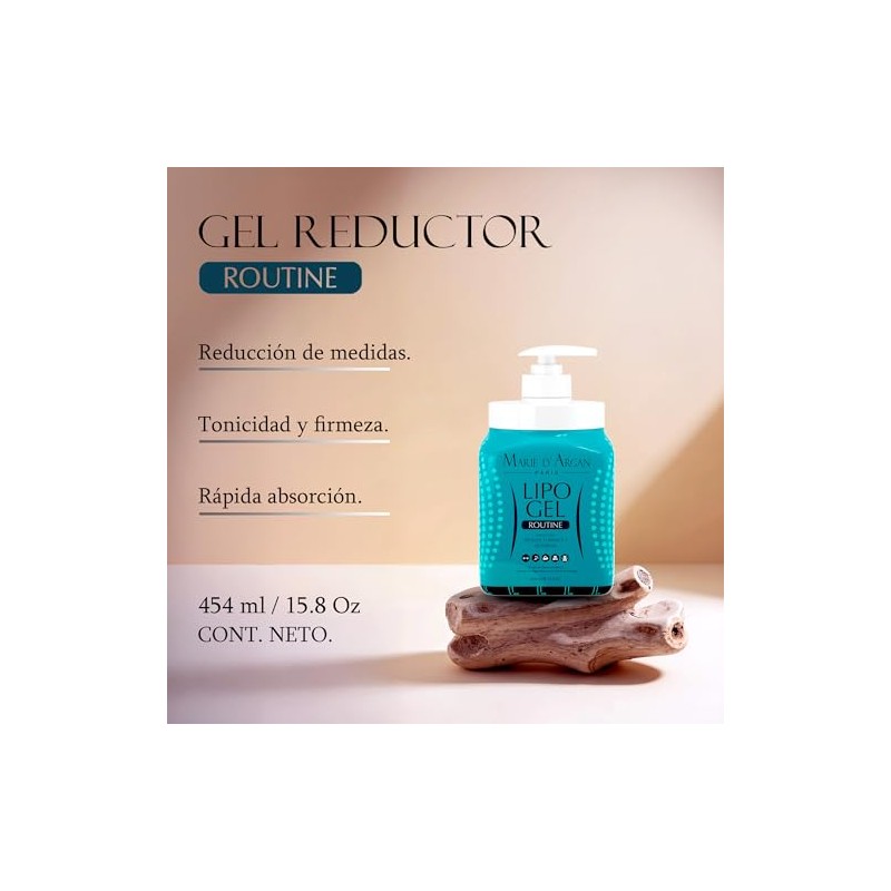 Gel Corporal Reductor Lipo Rutina 454 ml Para Tonificar, Reducir