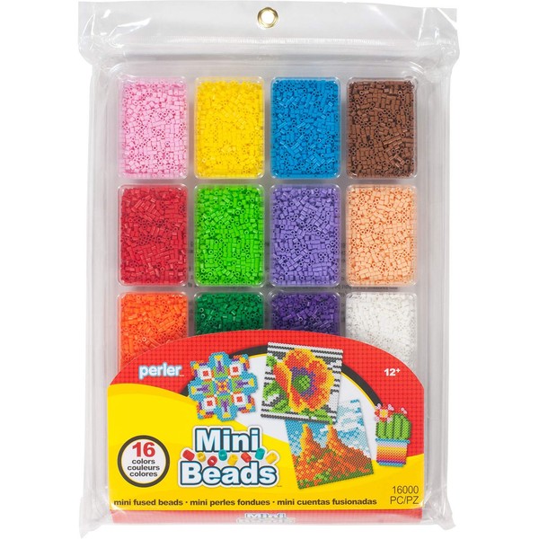 Perler Colors Mini Beads, 16000pcs, Summer Large Tray