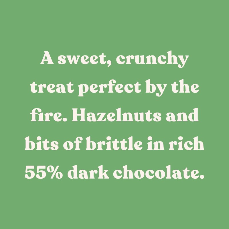 THEO Chocolate Holiday Nutcracker Brittle Organic Dark Chocolate Bar, 55%