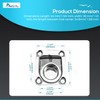 MARINE CITY Polished Stainless Steel Rectangular Recessed Spring Loaded Flush