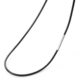 Seiya International Wax Cord Necklace for Men, Chain Choker, Stainless Steel Accessories, No Gemstone