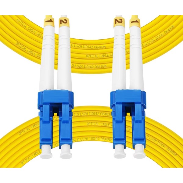 Fibergaga-25m(82ft) OS2 LC/UPC to LC/UPC Fiber Patch Cable Multimode Duplex