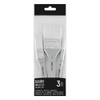 Liquitex Basics 3699369 Synthetic Brush Set, 3 Flat Brushes -