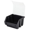 Black small plastic lidded storage bin ERGO-Box Plus