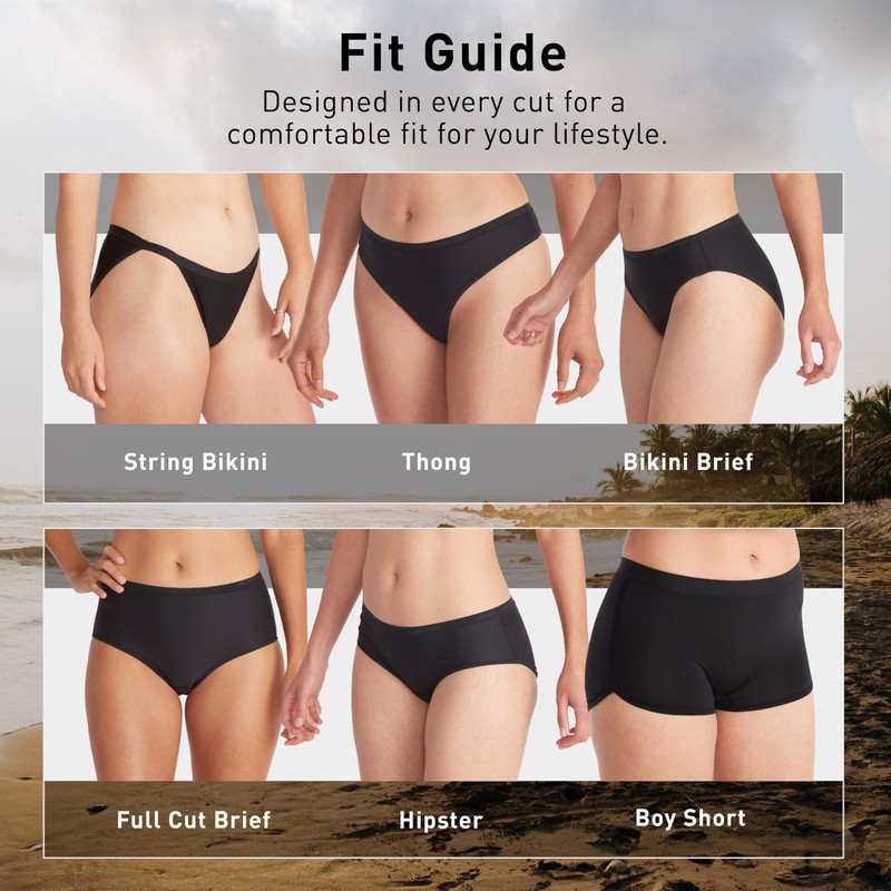 ExOfficio Women's Everyday Thong – Breathable, Lightweight Travel Underwear, Pond