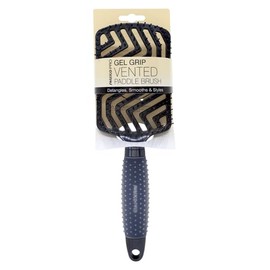 Swissco Pro Gel Grip Vented Hair Brush Gloss (Black Gloss)