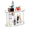 Sezanrpt 2-Tier Acrylic Corner Shelf Organiser Storage 24 x 24