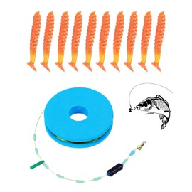 MYGLOAR Pack of 10 - Bee Maggots Trout Bait 4.5cm - Trout Fishing Rubber Baits - Phthalate Free Floating Rubber Bait Trout Bait Scented