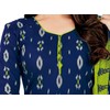 Miraan Traje Salwar estampado de algodón para mujer, Azul, X-Large