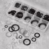 Rustark 160Pcs 9 Sizes 65Mn Double Side Lock Washers Black