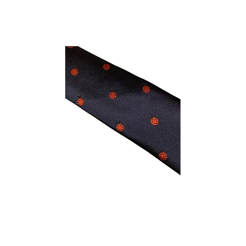 Frederick Thomas navy men-s tie with ladybird embroidered design ladybug