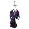 Ebros Gift Large Legendary Celtic Metallic Purple Armored Knight Dragon