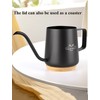 MERMOO YILAN Pour Over Coffee Kettle 12oz, Gooseneck, Wooden Lid,