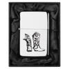ROLYAD Lighter in Black Silk Lined Gift Box Cowboy Cowgirl