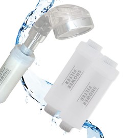 2 Packs Korea Made Shower Filter - Remove Toxic Chemicals, Hard Water & Chlorine - Showerhead Filter for Shower Head - Fits All Shower Types - Superior Water Filtration for Healthier Skin