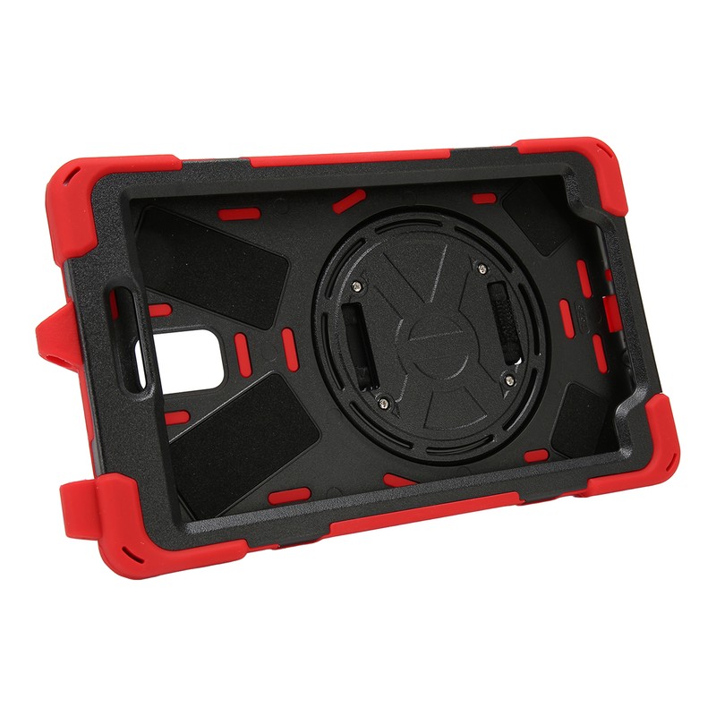 Tablet Case Silicone Hard PC Precise Cutouts Adjustable Strap Rotating