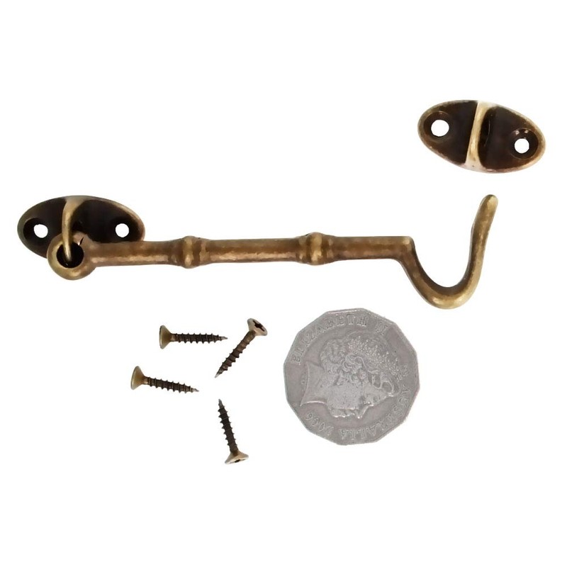 MroMax 4" Cabin Hooks Eye Latch Door Gate Swivel Window