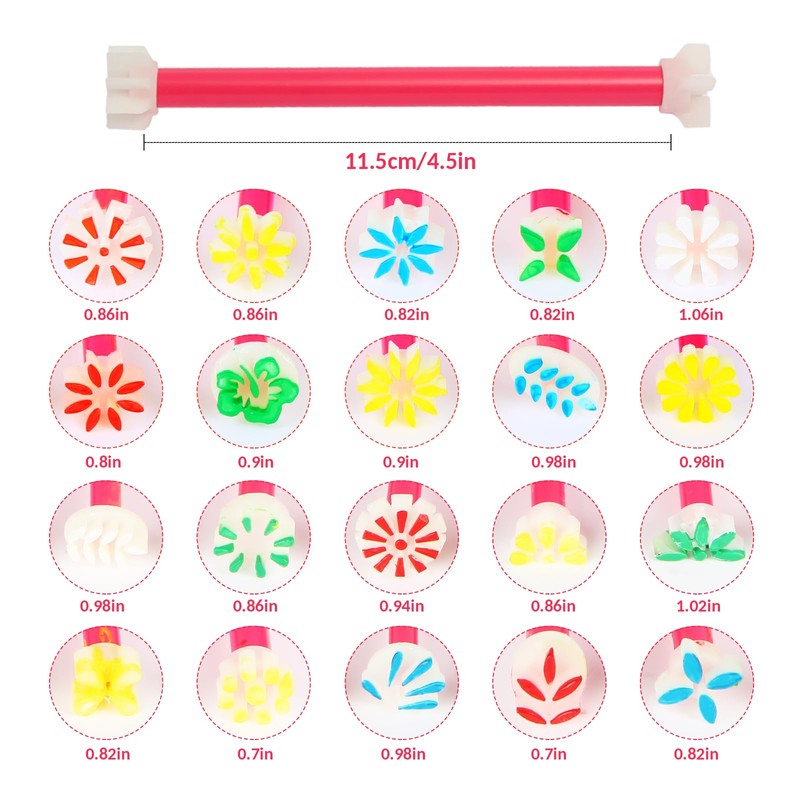 DAFENCHI 40 Shapes Flower Dotting Tools for Mandala Painting, Floral