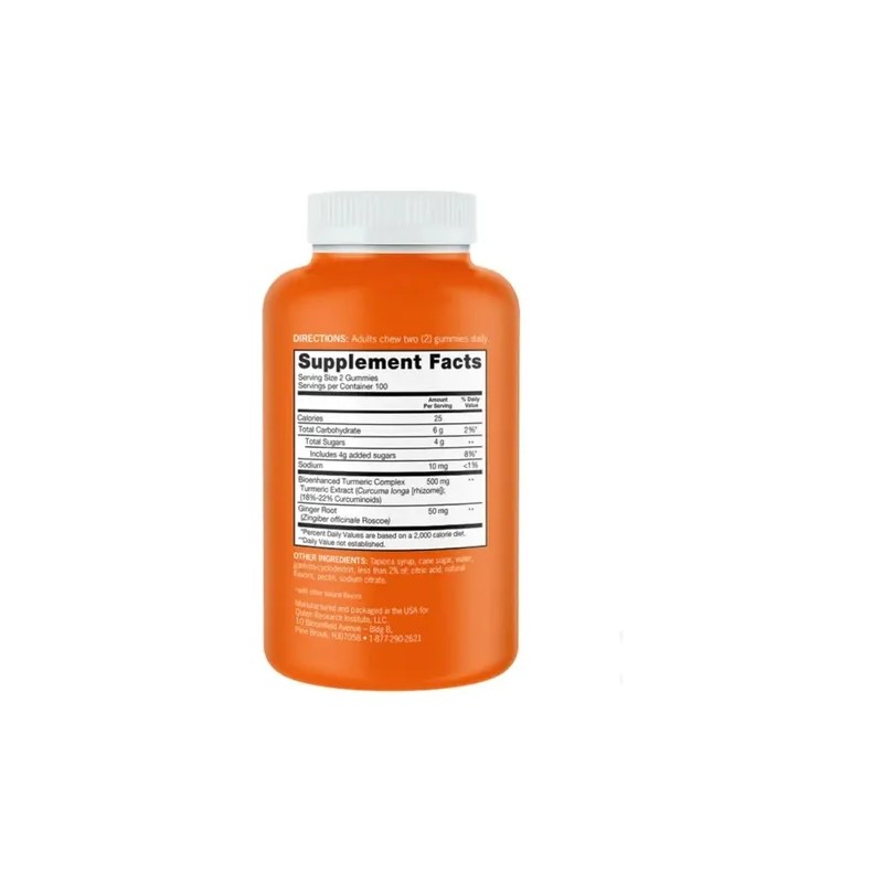 Suplemento Curcuma Jengibre Con 200 Gomitas Hecho En Usa