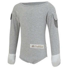 ScratchSleeves | Flip-mitt Bodysuit for Itchy Babies | Grey Marl | 0-3 Months