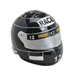 Motorcycle Helmet Money Box 14 cm Black